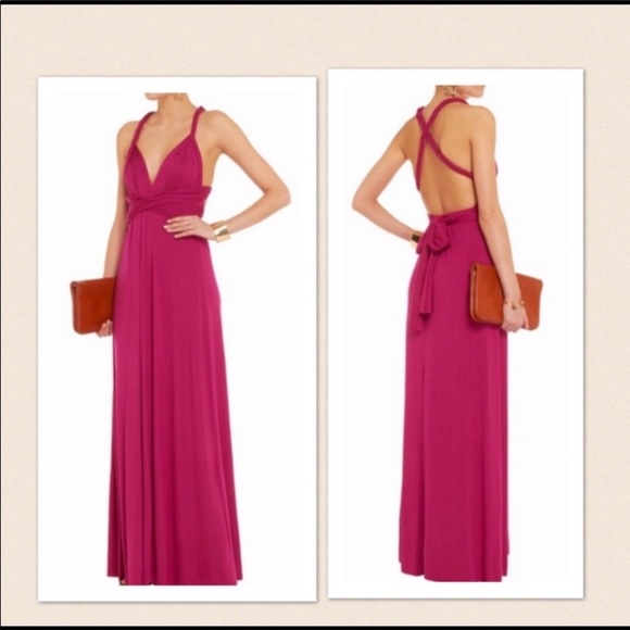 NWT Tart fuschia maxi halter dress - Picture 2 of 12